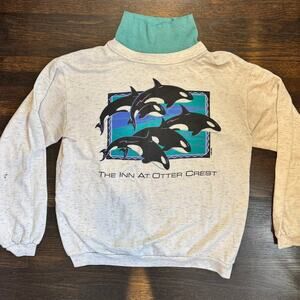 Rich Tee's Sportswear | Vtg 90s The Inn At Otter Crest Orca Graphic Sweatshirt M